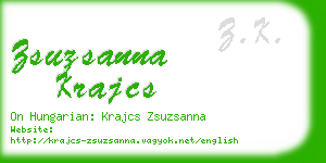 zsuzsanna krajcs business card